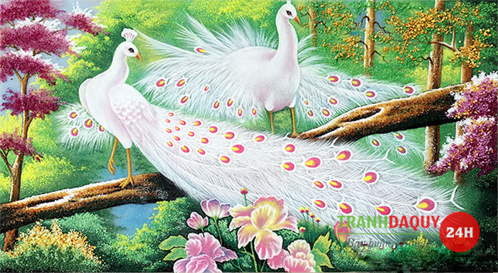 Tranh đá quý đôi công T353