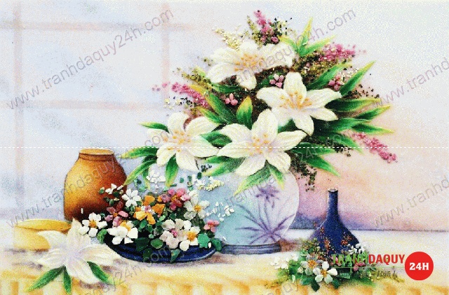 Tranh đá quý tĩnh vật T343