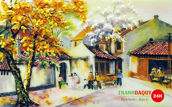 Tranh đá quý phố cổ Hà Nội V285