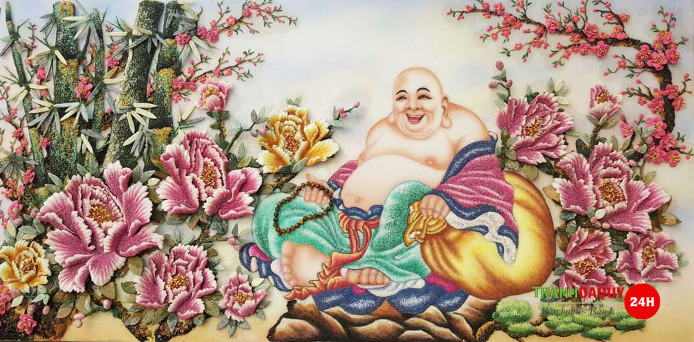 Tranh đá quý phật di lặc tuyệt đẹp 286 TRIỆU TP176