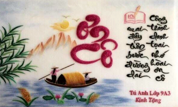 Tranh đá quý ơn cô N105