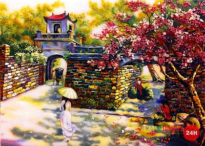 Tranh đá quý Ô QUAN CHƯỞNG T359