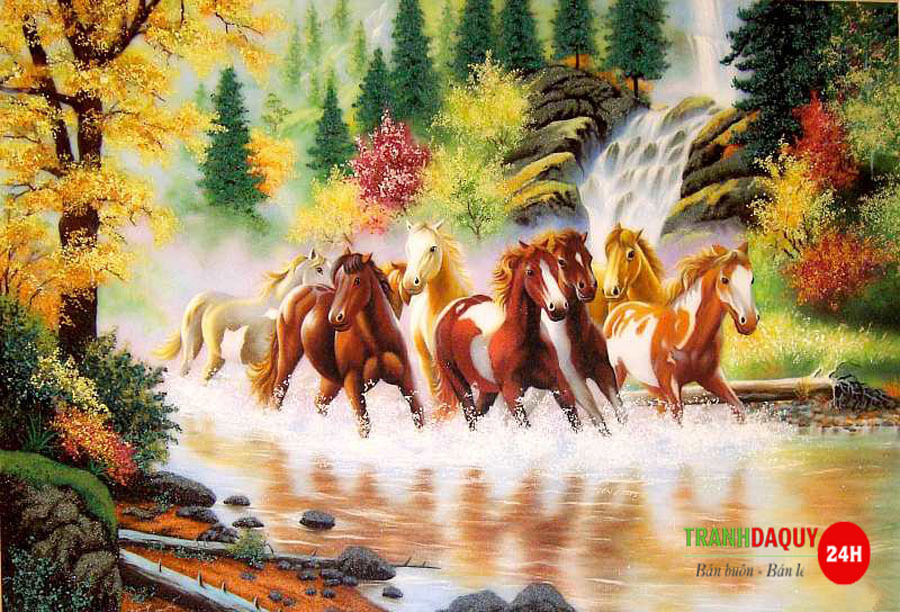 Tranh đá quý ngựa T308