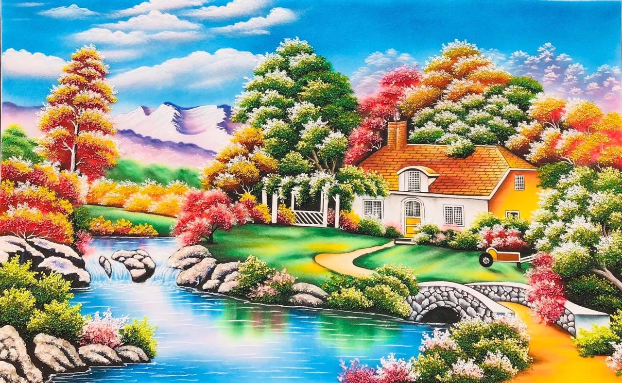 Tranh đá quý ngôi nhà hạnh phúc T05
