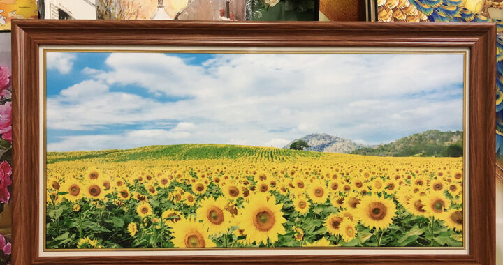 Tranh đá quý hoa hướng dương T43