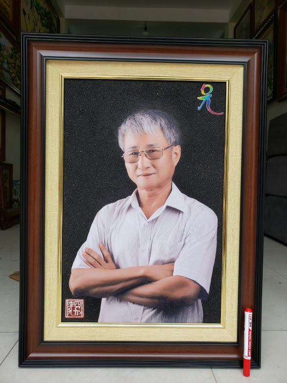 Tranh đá quý chân dung N47