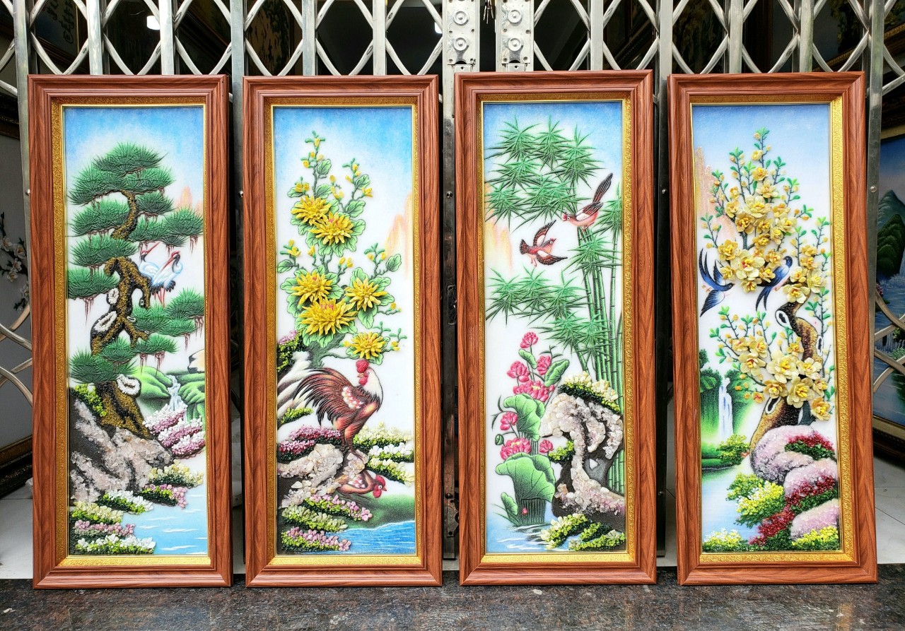 Tranh đá quý tứ quý T224