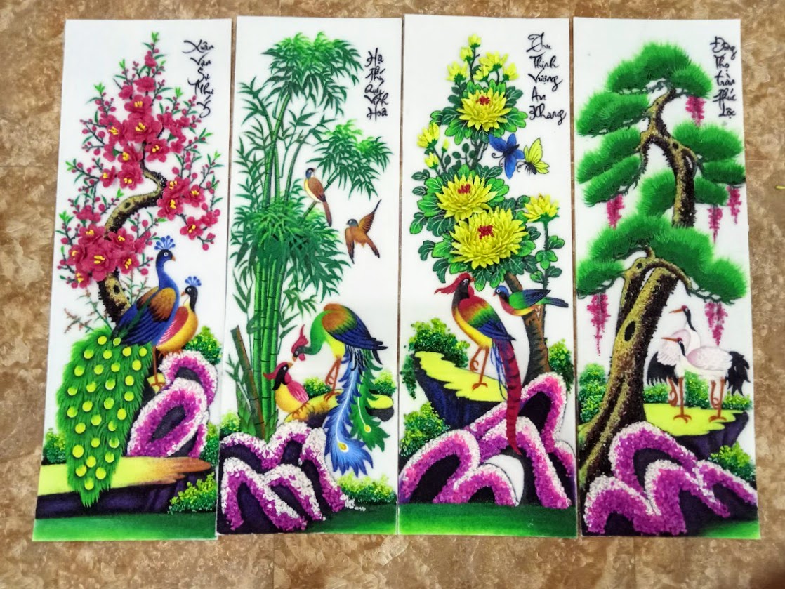 Tranh đá quý tứ quý V168