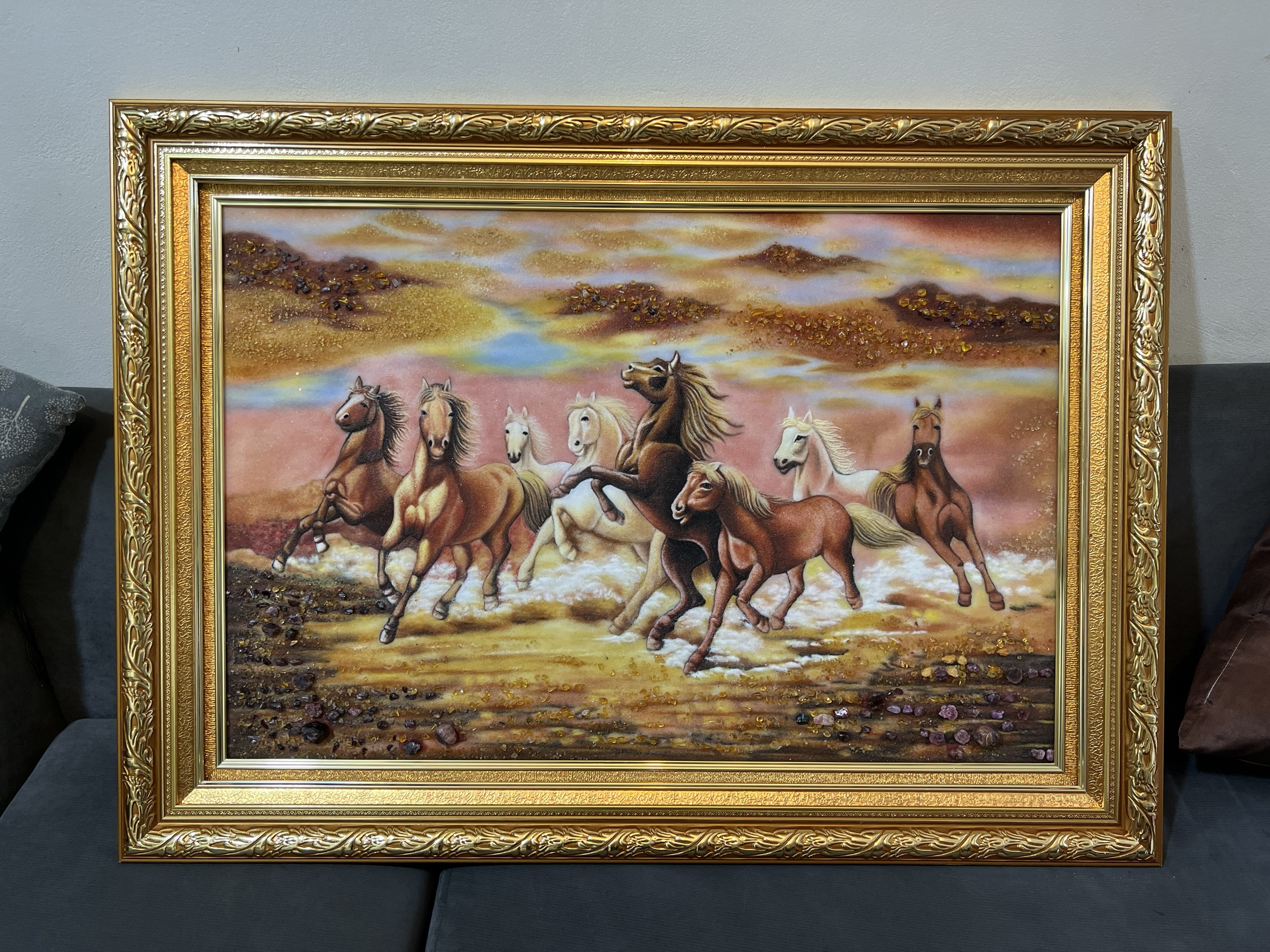 TRANH ĐÁ QUÝ HỔ PHÁCH MÃ ĐÁO TUYỆT ĐẸP