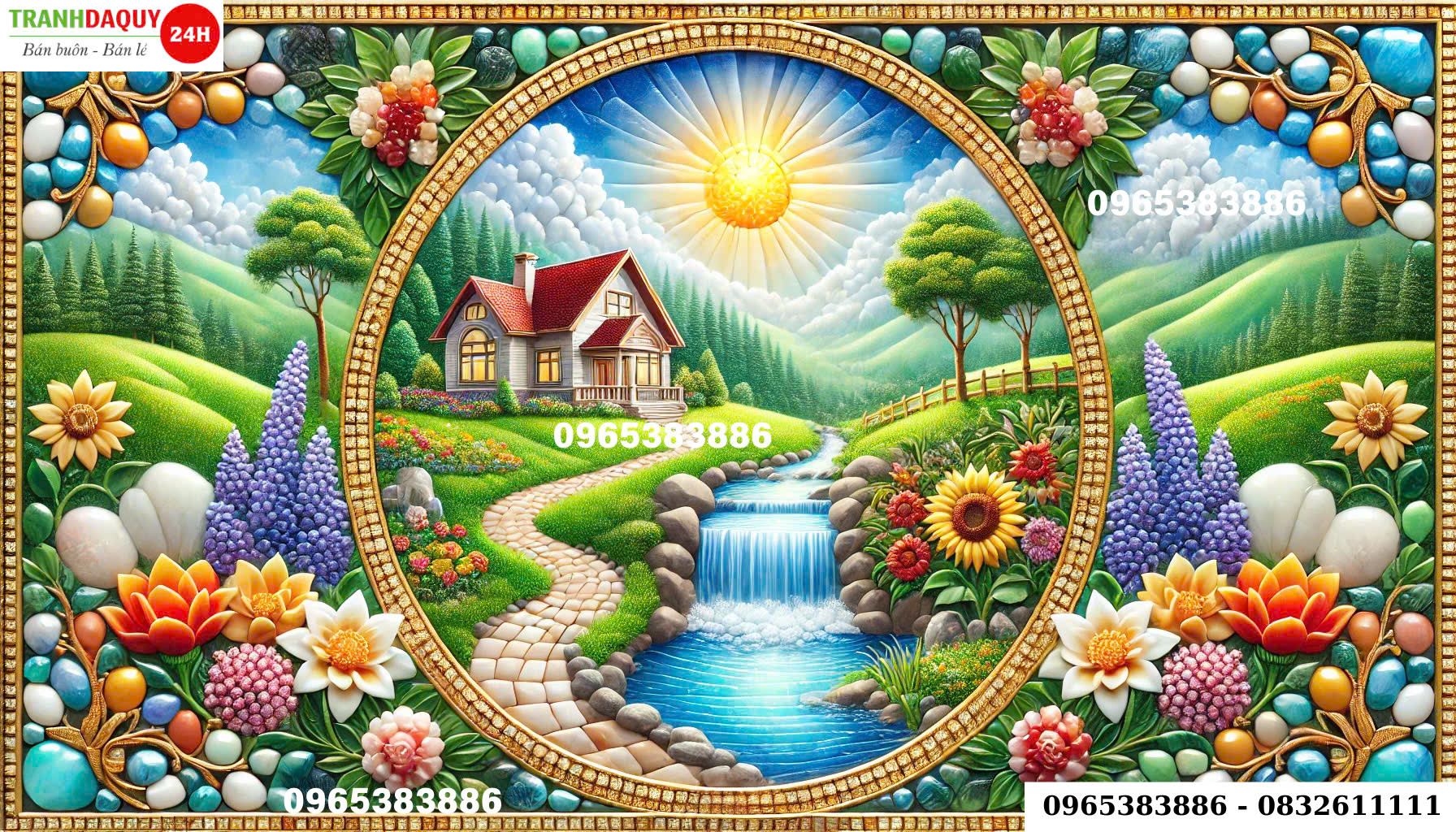 Tranh đá quý cảnh đẹp nhất T326