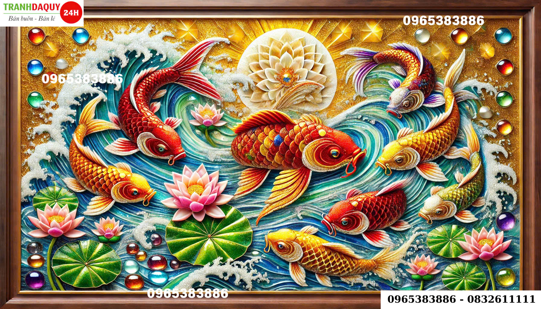 Mẫu tranh cá chép đẹp nhất