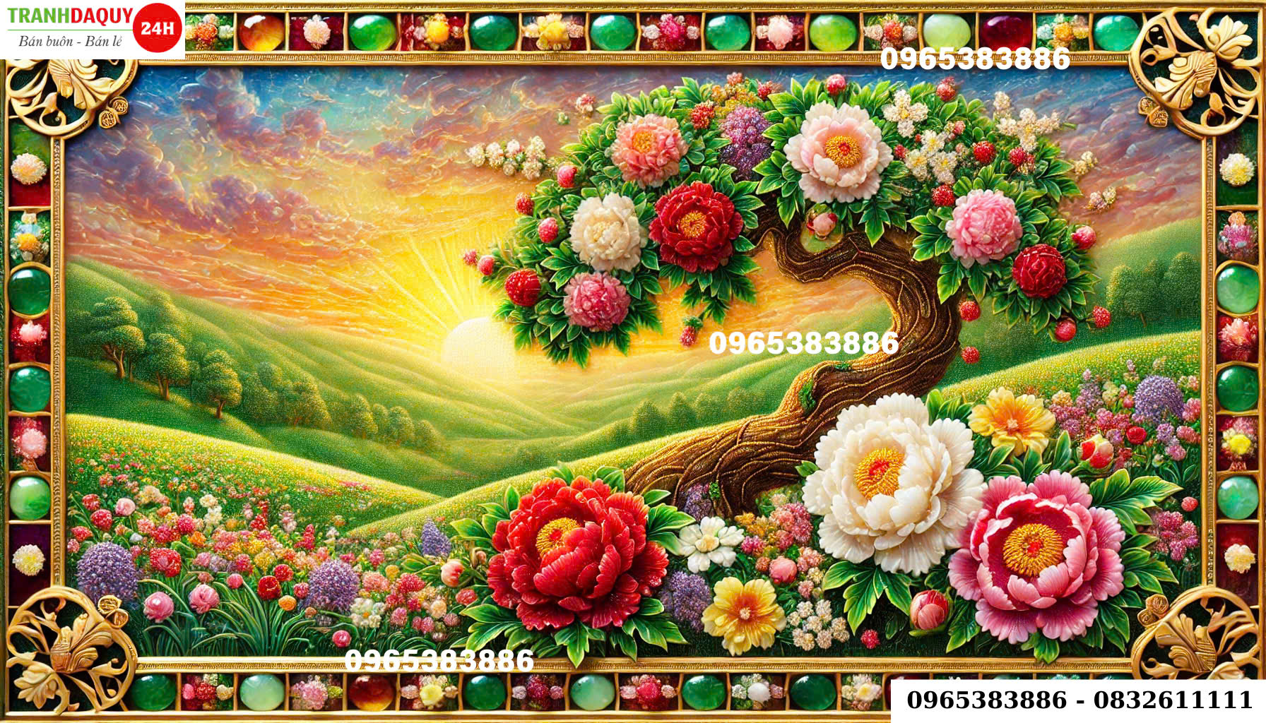 TRANH ĐỒI HOA THIÊN NHIÊN ĐẸP NHẤT TH01