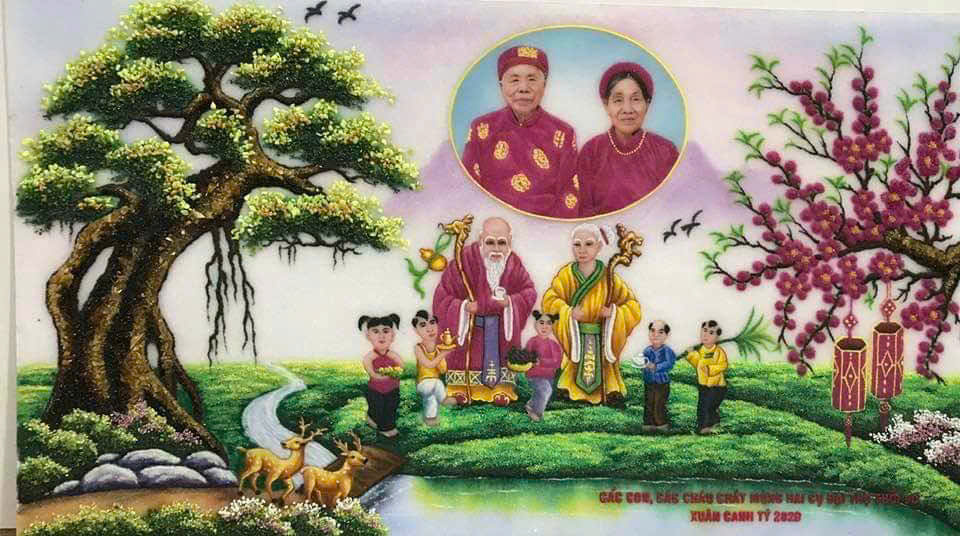 VẼ TRANH CHÂN DUNG TUYỆT ĐẸP CHO ÔNG BÀ T247