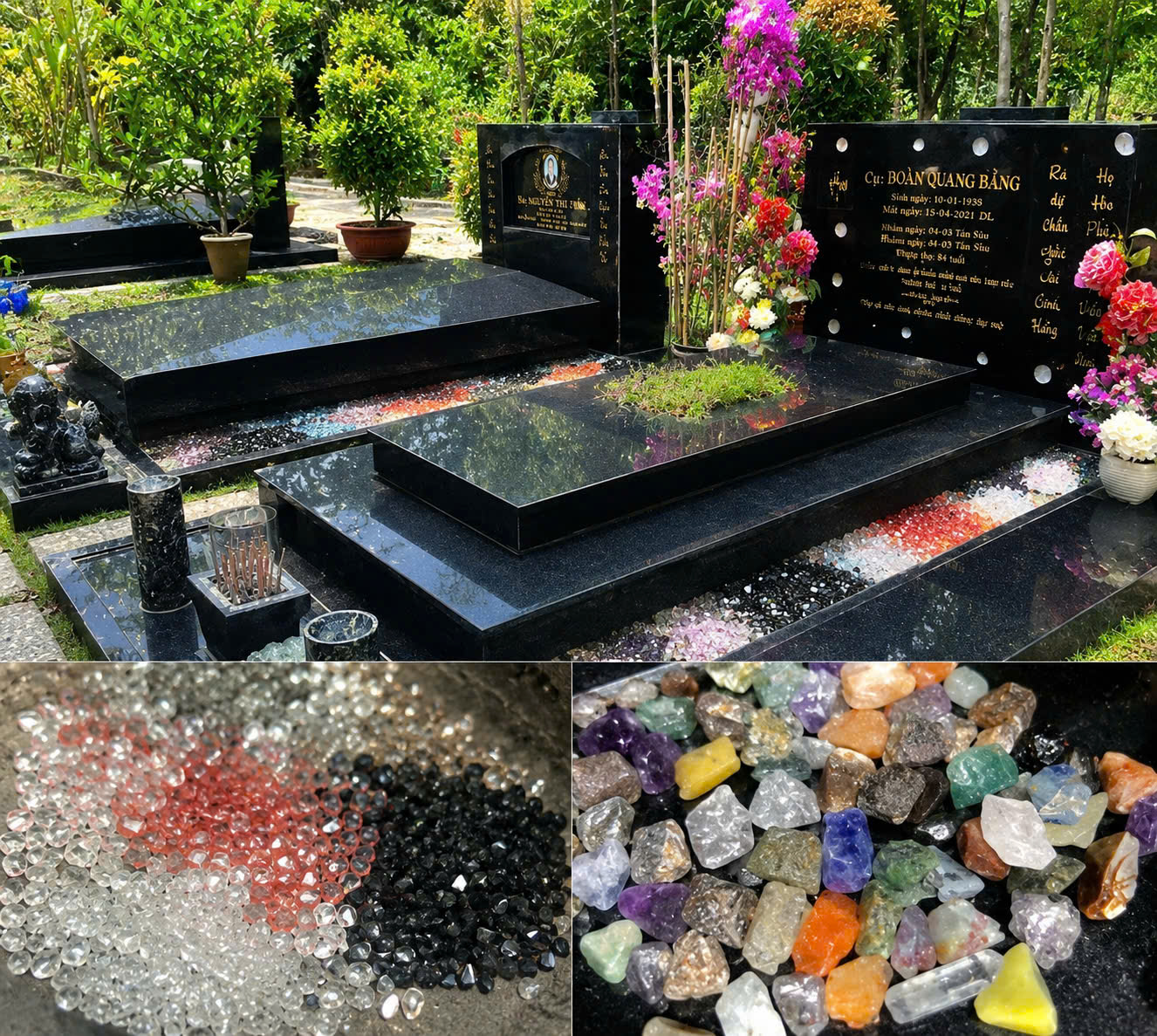 Đá thạch anh rải mộ