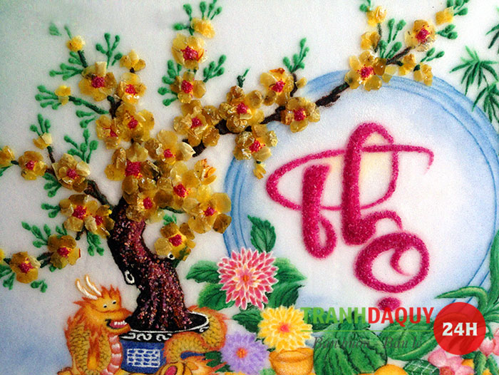 Tranh đá quý CHỮ THỌ T346