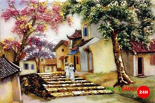 Tranh đá quý phố cổ hà nội T322