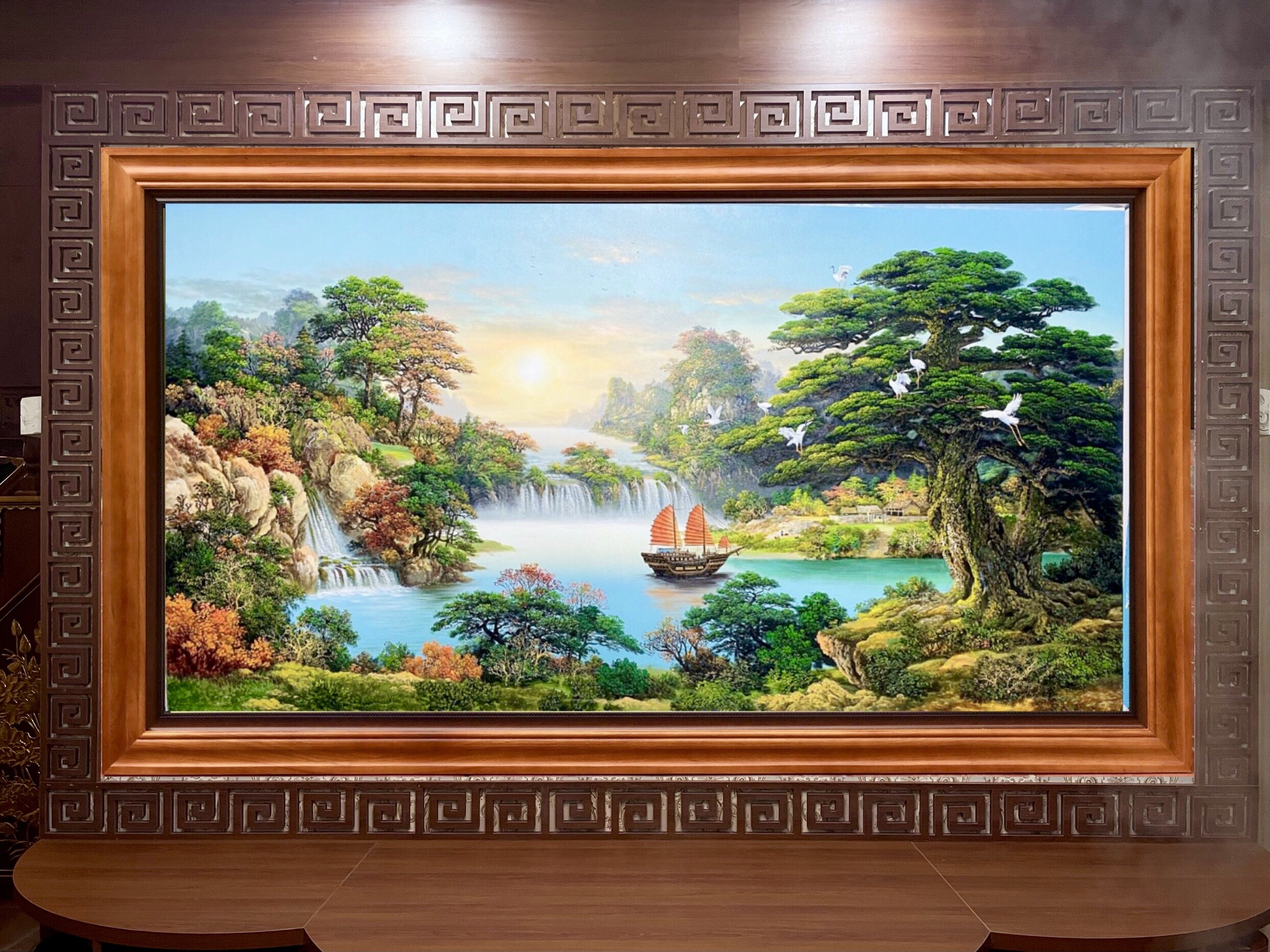 Tranh đá quý thuận buồm xuôi gió V26