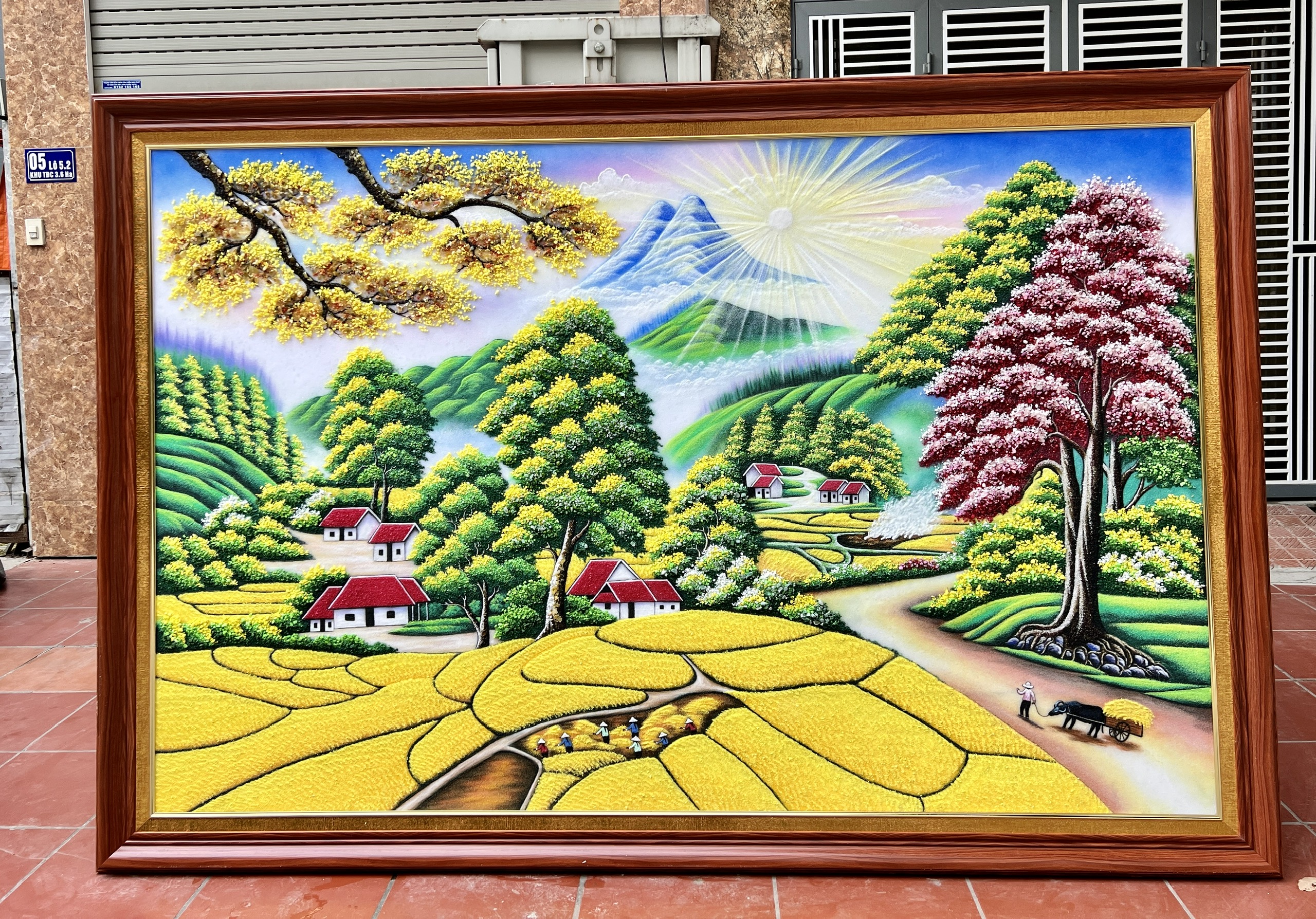 tranh làng quê giá rẻ
