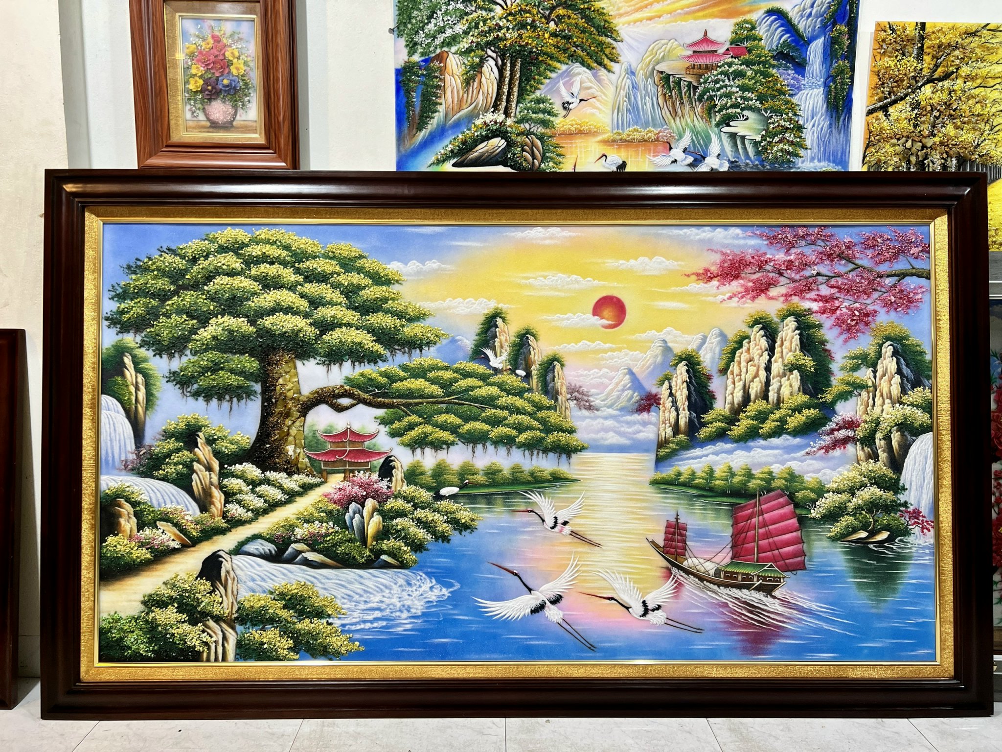 Tranh đá quý phòng khách