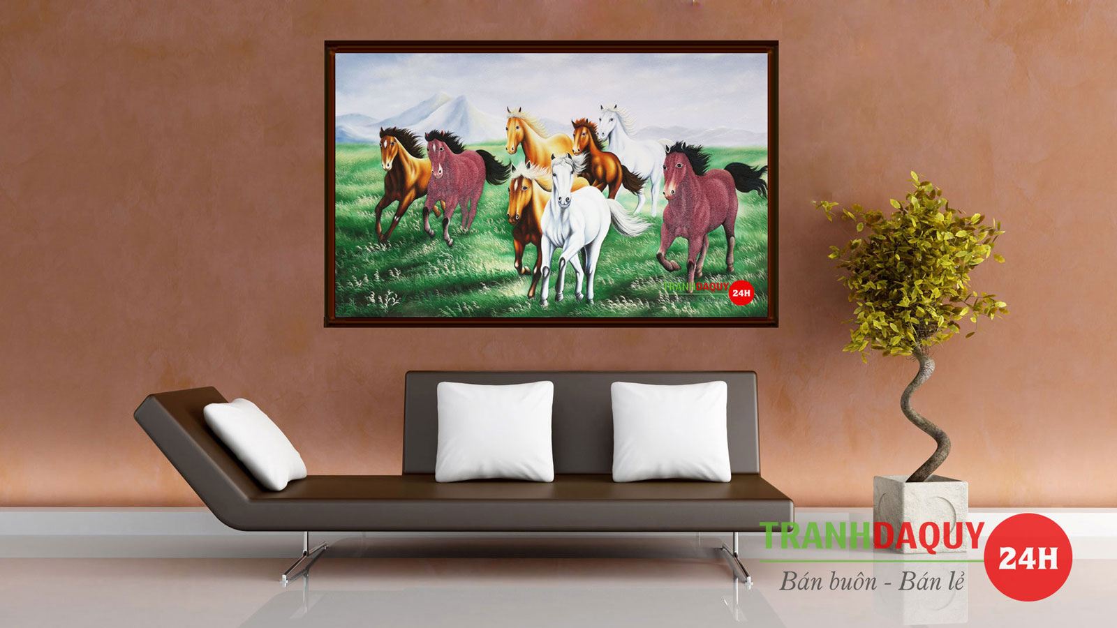 Tranh đá quý bát mã